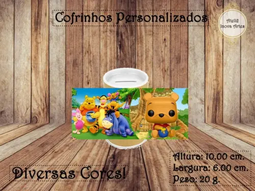 Cofrinho Personalizado Ursinho Pooh