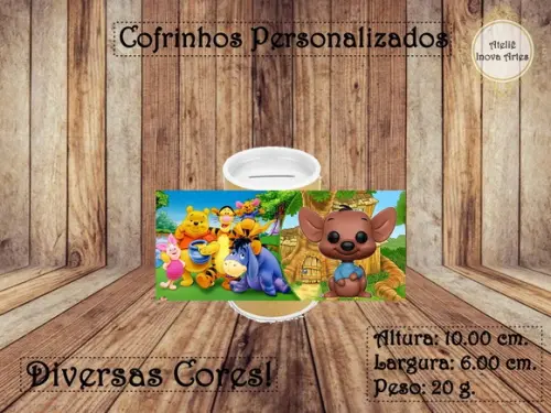 Cofrinho Personalizado Ursinho Pooh
