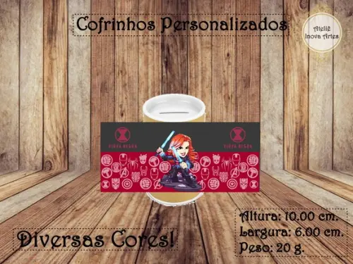 Cofrinho Personalizado Viúva Negra