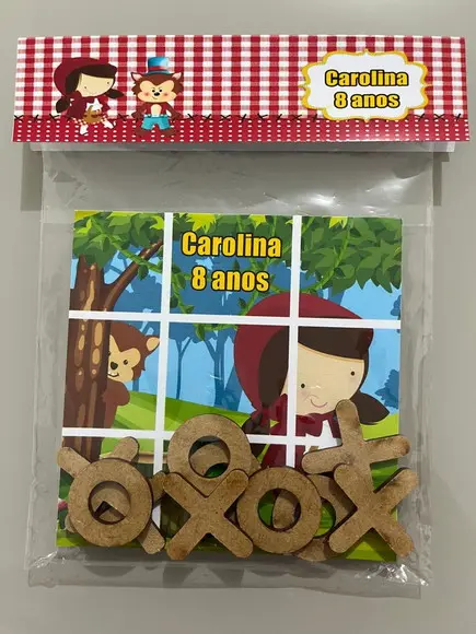 Jogo da Velha Personalizado Chapeuzinho Vermelho