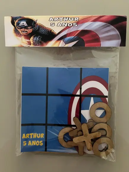 Jogo da Velha Personalizado Capitão América