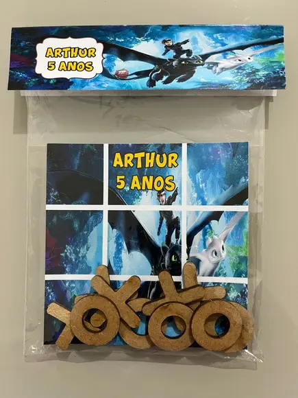 Jogo da Velha Personalizado Como Treinar o Seu Dragão
