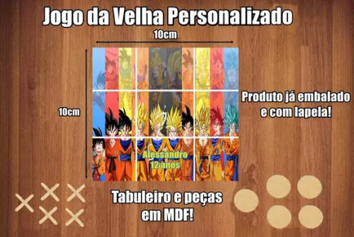 Jogo da Velha Personalizado Dragon Ball Z