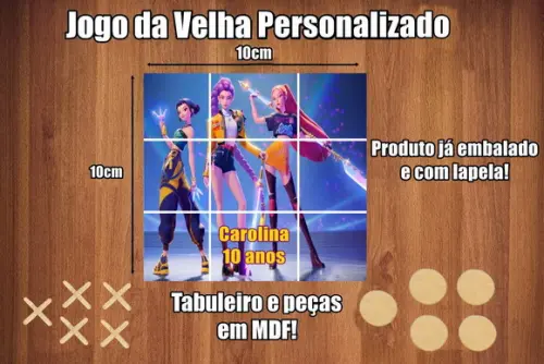 Jogo da Velha Personalizado Guerreiras do Kpop