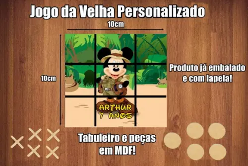 Jogo da Velha Personalizado Mickey Safari