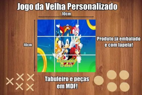 Jogo da Velha Personalizado Sonic