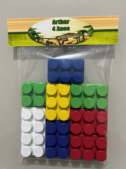 Kit Bloco de Montar Personalizado Dinossauro