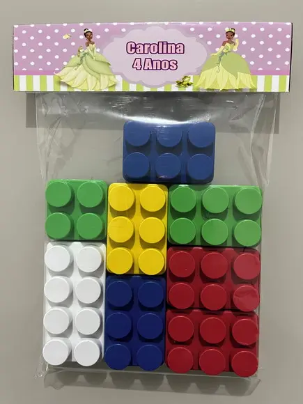 Kit Bloco de Montar Personalizado Princesa e o Sapo