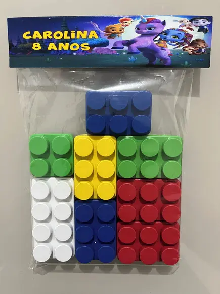 Kit Bloco de Montar Personalizado Super Monstros em Ação