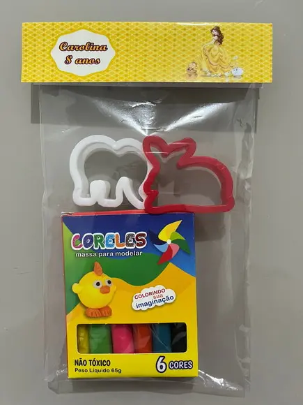 Kit Massinha Personalizada Bela e a Fera