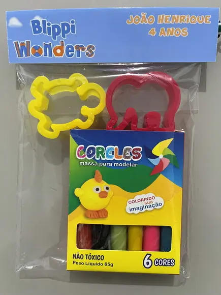 Kit Massinha Personalizada Blippi Wonders