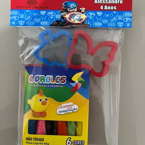 Kit Massinha Personalizada Capitão América