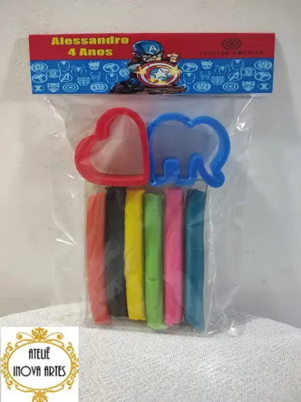 Kit Massinha Personalizada Capitão América