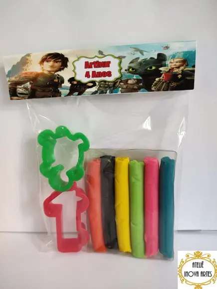 Kit Massinha Personalizada Como Treinar Seu Dragão