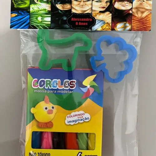 Kit Massinha Personalizada Liga da Justiça