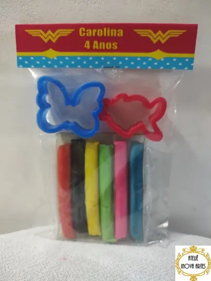 Kit Massinha Personalizada Mulher Maravilha