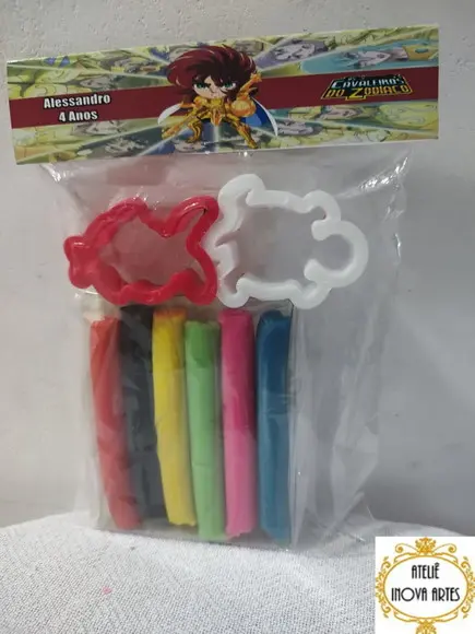 Kit Massinha Personalizada os Cavaleiros do Zodíaco