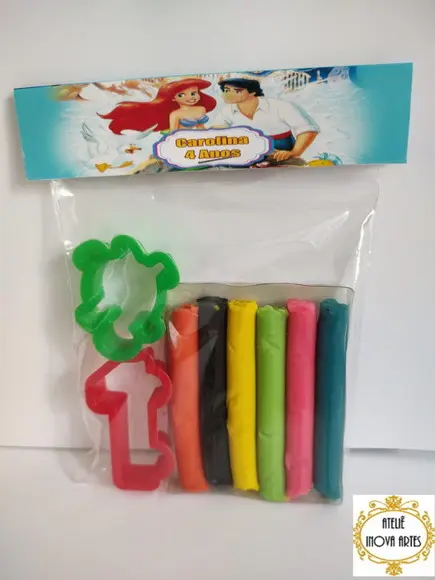 Kit Massinha Personalizada Pequena Sereia
