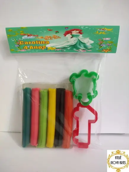 Kit Massinha Personalizada Pequena Sereia
