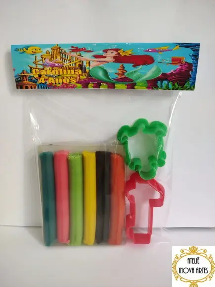 Kit Massinha Personalizada Pequena Sereia