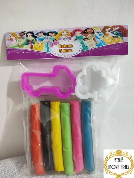 Kit Massinha Personalizada Princesas Disney