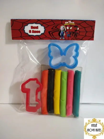 Kit Massinha Personalizada Spidey Seus Amigos Espetaculares