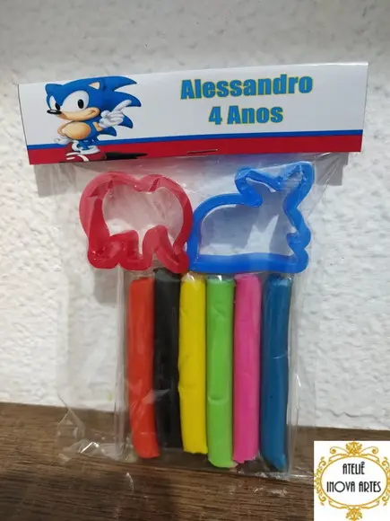 Kit Massinha Personalizada Sonic
