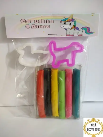 Kit Massinha Personalizada Unicórnio