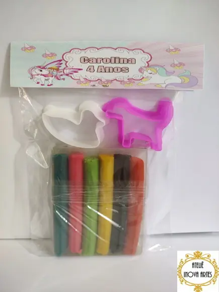 Kit Massinha Personalizada Unicórnio