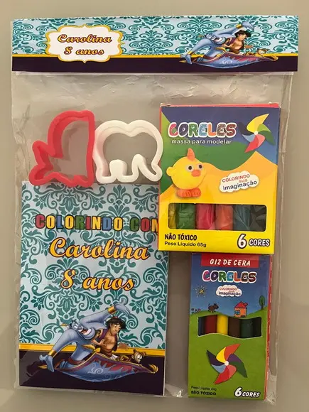 Kit para Colorir + Kit Massinha Aladdin