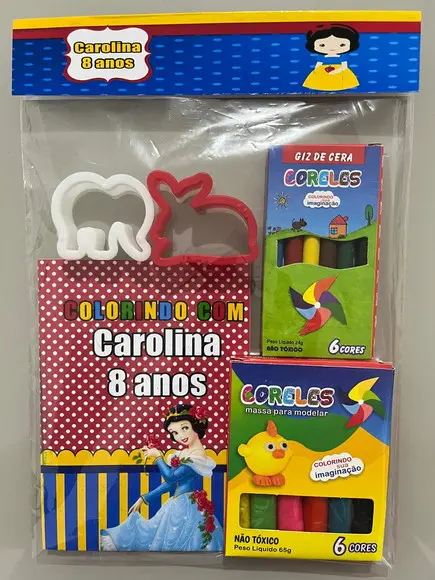 Kit para Colorir + Kit Massinha Branca de Neve