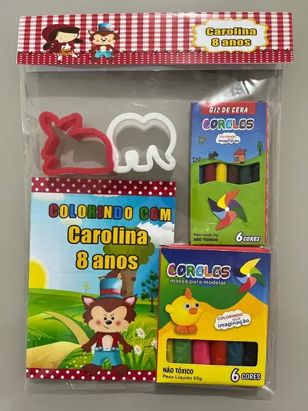 Kit para Colorir + Kit Massinha Chapeuzinho Vermelho