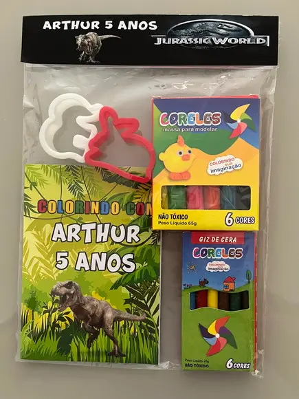 Kit para Colorir + Kit Massinha Jurassic World
