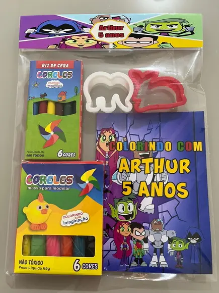 Kit para Colorir + Kit Massinha Jovens Titãs