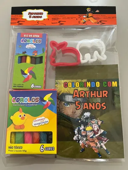 Kit para Colorir + Kit Massinha Naruto