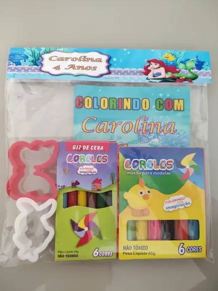Kit para Colorir + Kit Massinha Pequena Sereia