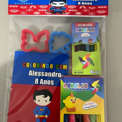 Kit para Colorir + Kit Massinha Super Homem