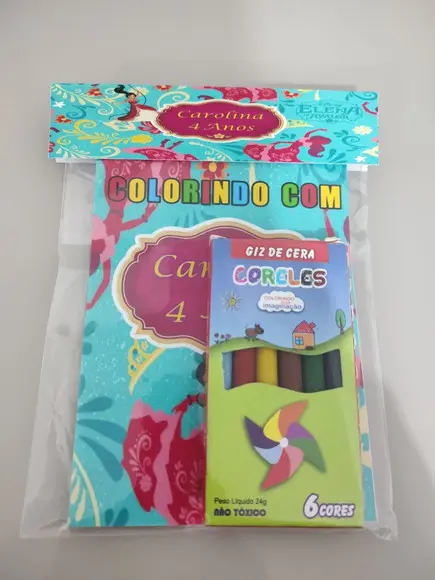 Kit para Colorir Revistinha com Giz de Cera Elena de Avalor