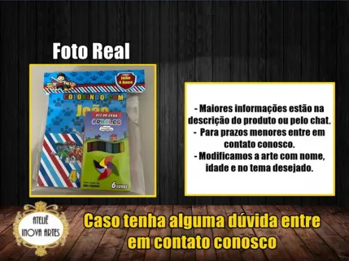 Kit para Colorir Revistinha com Giz de Cera Pequena Sereia