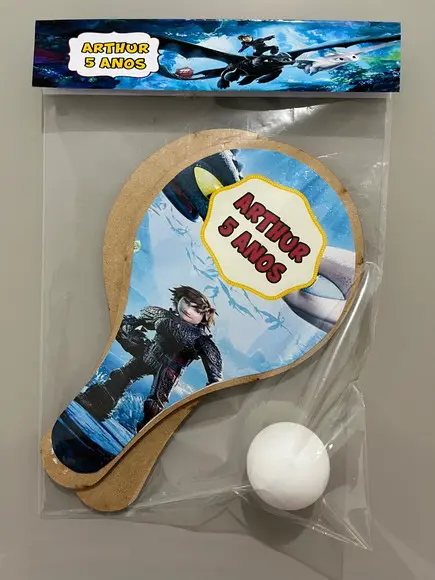 Kit Raquete P Pingpong Personalizada Como Treinar Seu Dragão