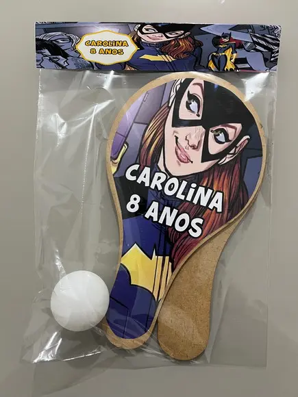 Kit Raquete para Ping Pong Personalizada Batgirl