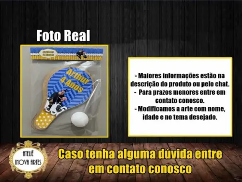Kit Raquete para Ping Pong Personalizada Batgirl