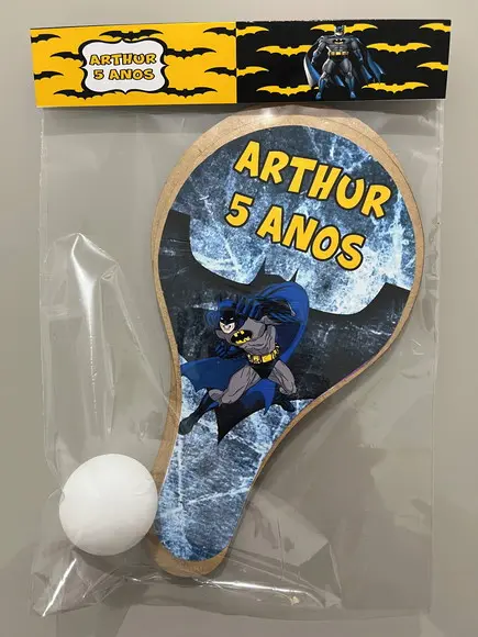 Kit Raquete para Ping Pong Personalizada Batman
