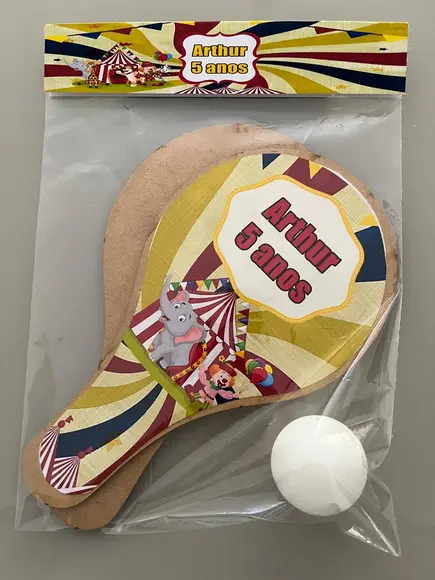 Kit Raquete para Ping Pong Personalizada Circo