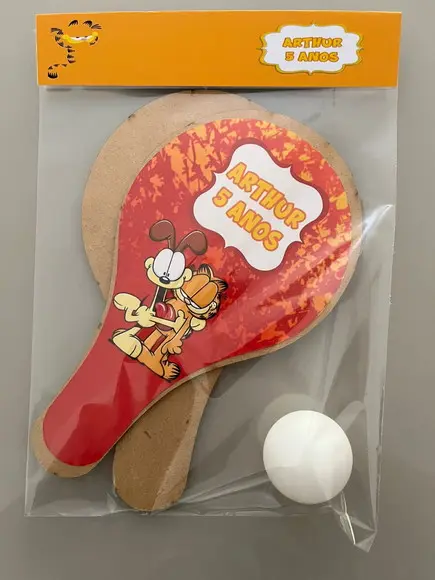 Kit Raquete para Ping Pong Personalizada Garfield