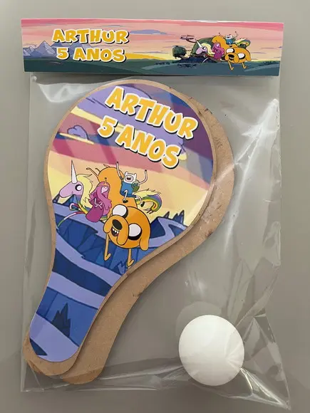 Kit Raquete para Ping Pong Personalizada Hora da Aventura