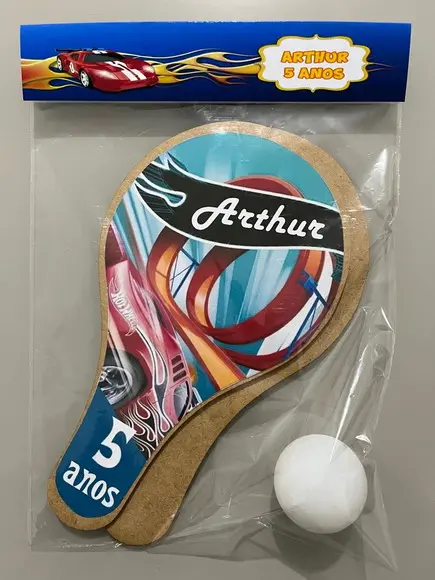 Kit Raquete para Ping Pong Personalizada Hot Wheels