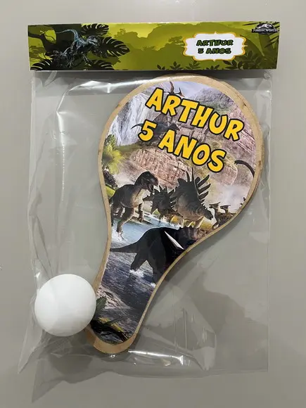 Kit Raquete para Ping Pong Personalizada Jurassic World