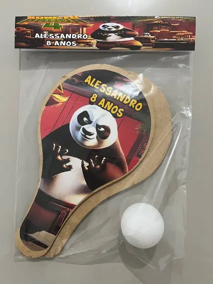 Kit Raquete para Ping Pong Personalizada Kung Fu Panda