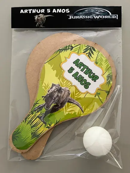 Kit Raquete para Ping Pong Personalizada Jurassic World